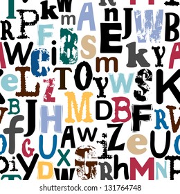 Seamless alphabet background