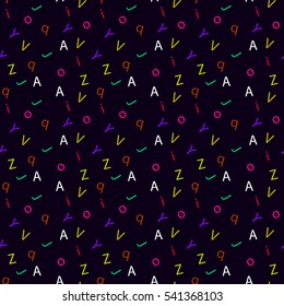 Seamless Alphabet Letter Pattern Vector Illustration Stock Vector ...
