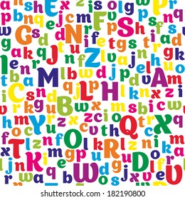 Seamless Alphabet Letters Background