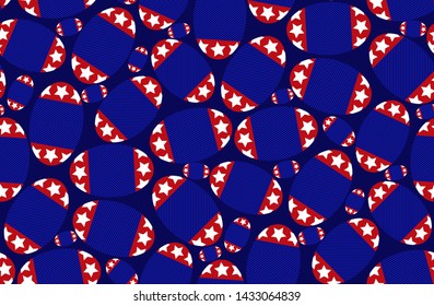 Seamless American flag style American football/rugby ball pattern/surface pattern design 