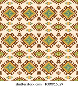 Seamless American Indians tribal pattern. Navajo ethnic style.