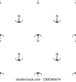 Seamless anchor navy blue pattern with grunge texture. Yacht style design. Template for prints, wrapping paper, fabrics, covers, flyers, banners, posters and placards. Vector illustration.