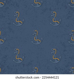 seamless anchor pattern and background vector illustration