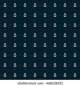 seamless anchor pattern and background vector illustration