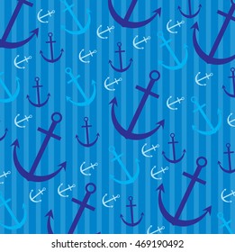 Seamless anchor pattern in vector format.