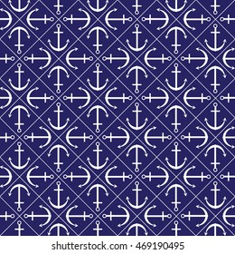 Seamless anchor pattern in vector format.