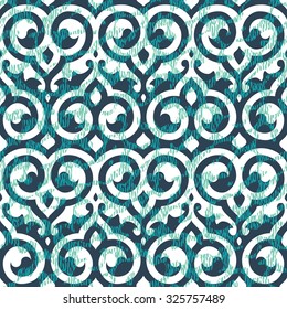 Seamless Ancient Arabic Abstract Flower and Leaf Surface Design Background Pattern