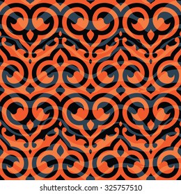 Seamless Ancient Arabic Abstract Flower and Leaf Surface Design Background Pattern
