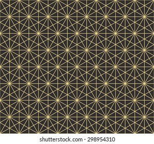 Seamless ancient palette connected triangles formed into hexagonal geometric grid pattern vector
