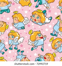seamless angel pattern