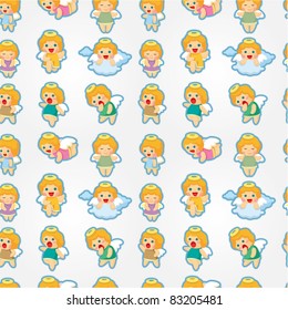 seamless angel pattern