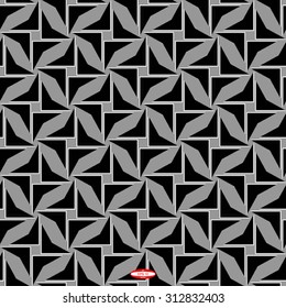 seamless angular abstract black white pattern  grey triangle isolated on ash background. vector illustration
