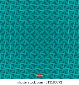 seamless angular abstract dark cyan pattern with azure texture with slate triangle with abstract mint line isolated on turquoise background. vector illustration