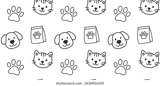 seamless animal background, vector illustration