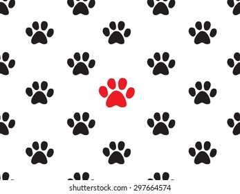 seamless animal footprint pattern