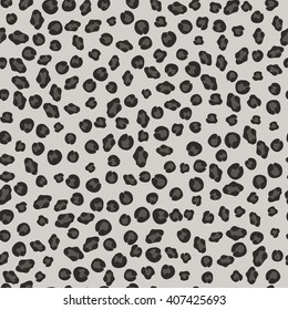 Seamless animal fur pattern. Leopard gray flat background for fashion design.