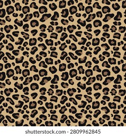 Seamless animal leopard print vector pattern