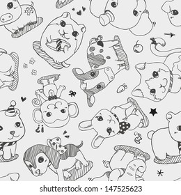 seamless animal pattern