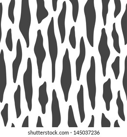 Seamless animal pattern. Black and white. Vector illustration