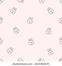 Seamless animal pattern. Idea for fabric, tablecloth pattern, wrapping paper, gift paper. Print ditsy. Motives are scattered randomly. Animal pattern background. cute pattern.