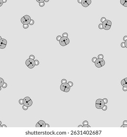 Seamless animal pattern. Idea for fabric, tablecloth pattern, wrapping paper, gift paper. Print ditsy. Motives are scattered randomly. Animal pattern background. cute pattern.