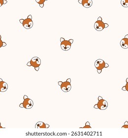 Seamless animal pattern. Idea for fabric, tablecloth pattern, wrapping paper, gift paper. Print ditsy. Motives are scattered randomly. Animal pattern background. cute pattern.