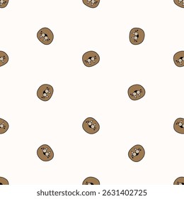 Seamless animal pattern. Idea for fabric, tablecloth pattern, wrapping paper, gift paper. Print ditsy. Motives are scattered randomly. Animal pattern background. cute pattern.