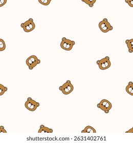 Seamless animal pattern. Idea for fabric, tablecloth pattern, wrapping paper, gift paper. Print ditsy. Motives are scattered randomly. Animal pattern background. cute pattern.