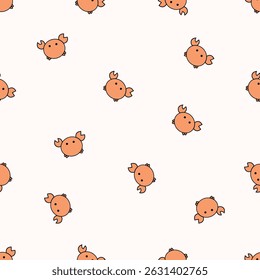 Seamless animal pattern. Idea for fabric, tablecloth pattern, wrapping paper, gift paper. Print ditsy. Motives are scattered randomly. Animal pattern background. cute pattern.