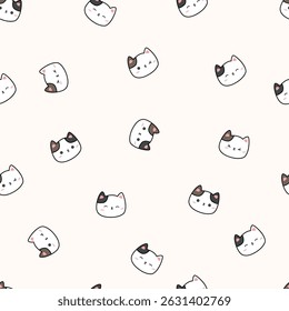 Seamless animal pattern. Idea for fabric, tablecloth pattern, wrapping paper, gift paper. Print ditsy. Motives are scattered randomly. Animal pattern background. cute pattern.