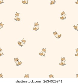 Seamless animal pattern. Idea for fabric, tablecloth pattern, wrapping paper, gift paper. Print ditsy. Motives are scattered randomly. Animal pattern background. cute pattern.
