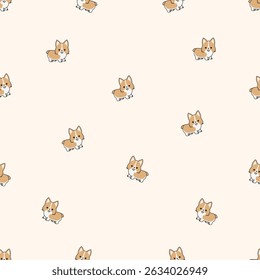 Seamless animal pattern. Idea for fabric, tablecloth pattern, wrapping paper, gift paper. Print ditsy. Motives are scattered randomly. Animal pattern background. cute pattern.
