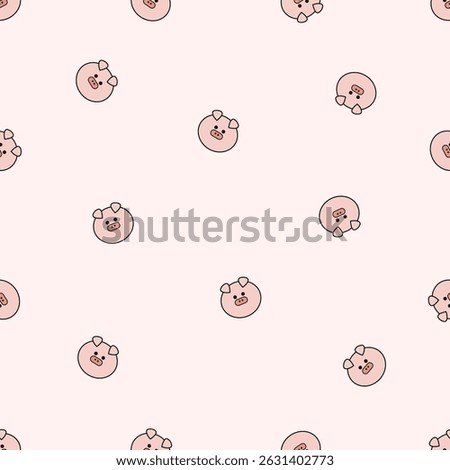 Seamless animal pattern. Idea for fabric, tablecloth pattern, wrapping paper, gift paper. Print ditsy. Motives are scattered randomly. Animal pattern background. cute pattern.