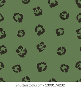 Seamless animal pattern. Jaguar fur texture. Cheetah skin drawing. Fashion safari 
fabric. Leopard print. Elegant panther, leopard print. Stylish orange camouflage. Glamour wild cat. Luxury decoration