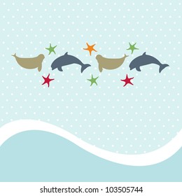 Seamless animal pattern for kids
