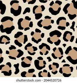 Seamless animal pattern with leopard dots. Creative wild texture for fabric, wrapping. Vector illustration