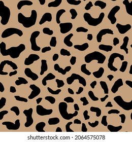 Seamless animal pattern with leopard grunge dots. Creative wild texture for fabric, wrapping, textile, apparel. Vector illustration