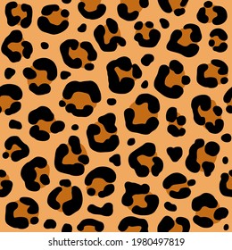 Patrón animal sin foco. Fondo vectorial de verano caliente Leopard. Papel tapiz africano, adecuado para envoltura, textil, diseño.