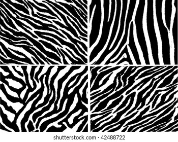 Seamless animal pattern skin fur vector zebra pack