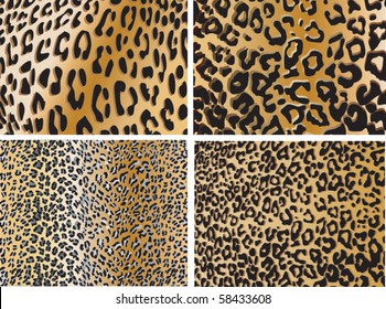 Seamless animal pattern skin fur vector pack