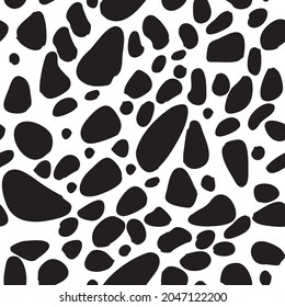 Seamless animal pattern for textile design. Seamless background from Dalmatian spots. Natural textures. dalmatian texture pattern. Can be used for design on fabric, wallpaper, wrapping paper.