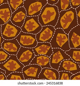 Seamless animal pattern for textile design. Seamless pattern of giraffe spots. Natural textures. 