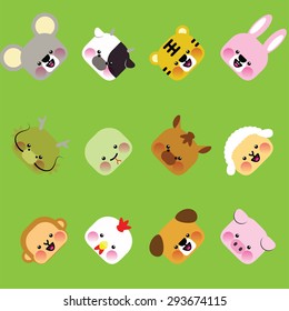 Seamless animal pattern. Vector illustration