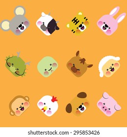 Seamless animal pattern. Vector illustration