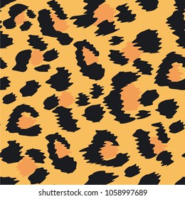 Seamless animal print. Leopard skin pattern