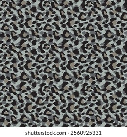 Seamless animal print pattern. Leopard fur, vector background.