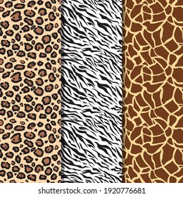 Seamless Animal Print Pattern Set