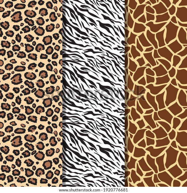 Seamless animal print pattern
set