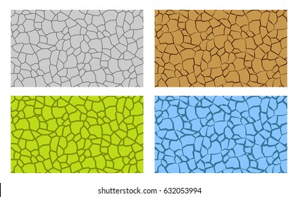 Seamless Animal Scale And Crack Pattern, Vector