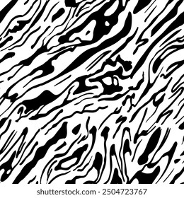 Patrón de piel de animal sin fisuras. Textura de rayas blancas y negras. Piel de cebra.